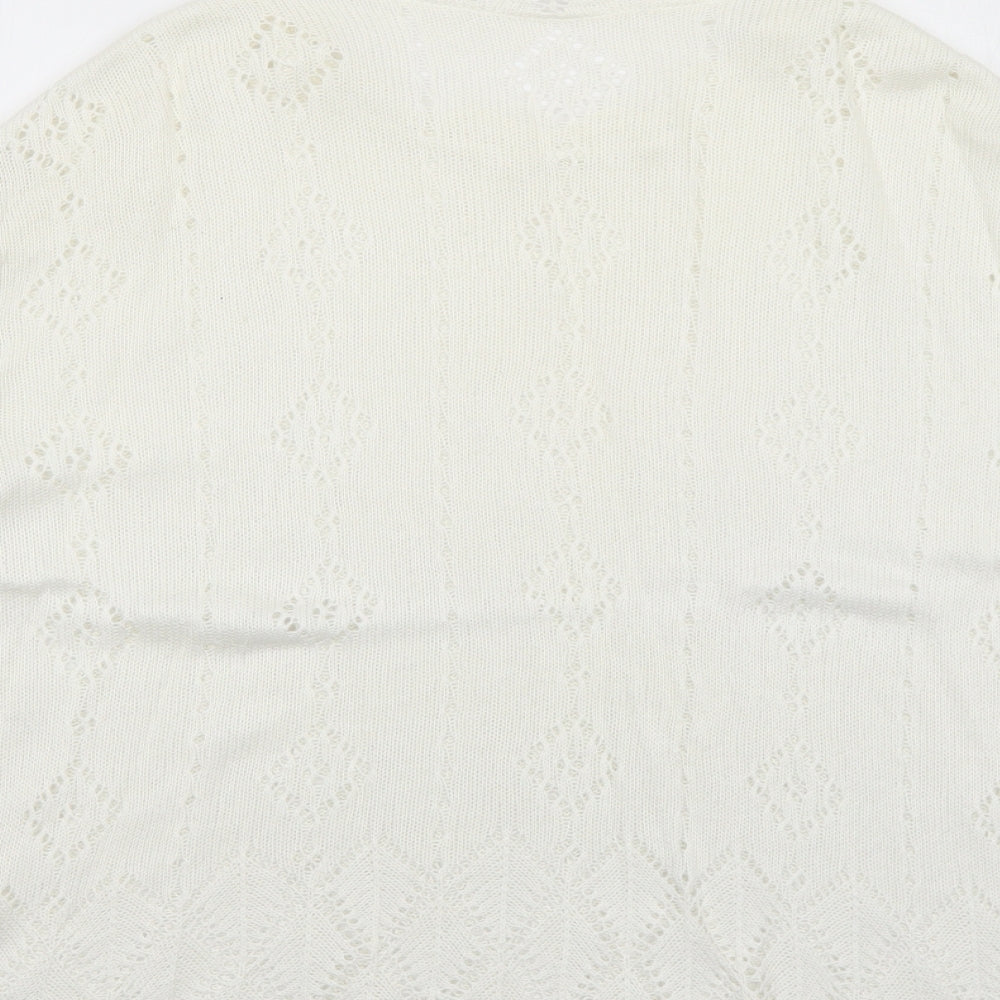 Womens UK Size 16 Marks and Spencer White Pullover Jumper