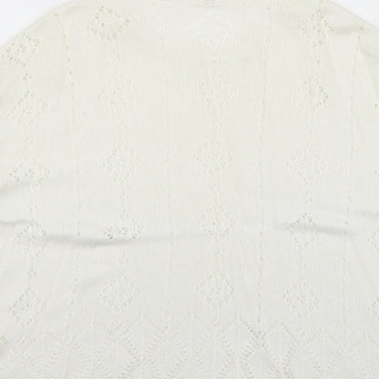 Womens UK Size 16 Marks and Spencer White Pullover Jumper