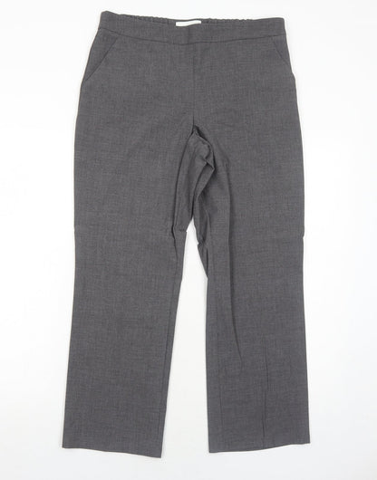 Womens UK Size 12 Marks and Spencer Regular Fit  Grey Trousers