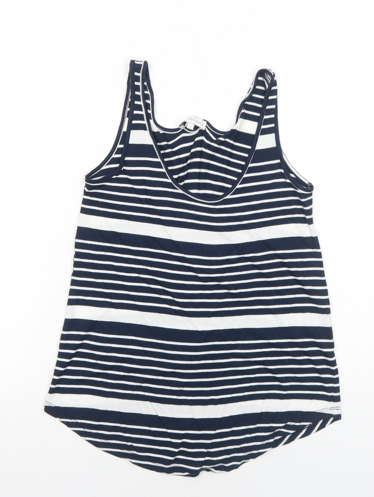 Womens UK Size 10 Warehouse Blue Basic Tank