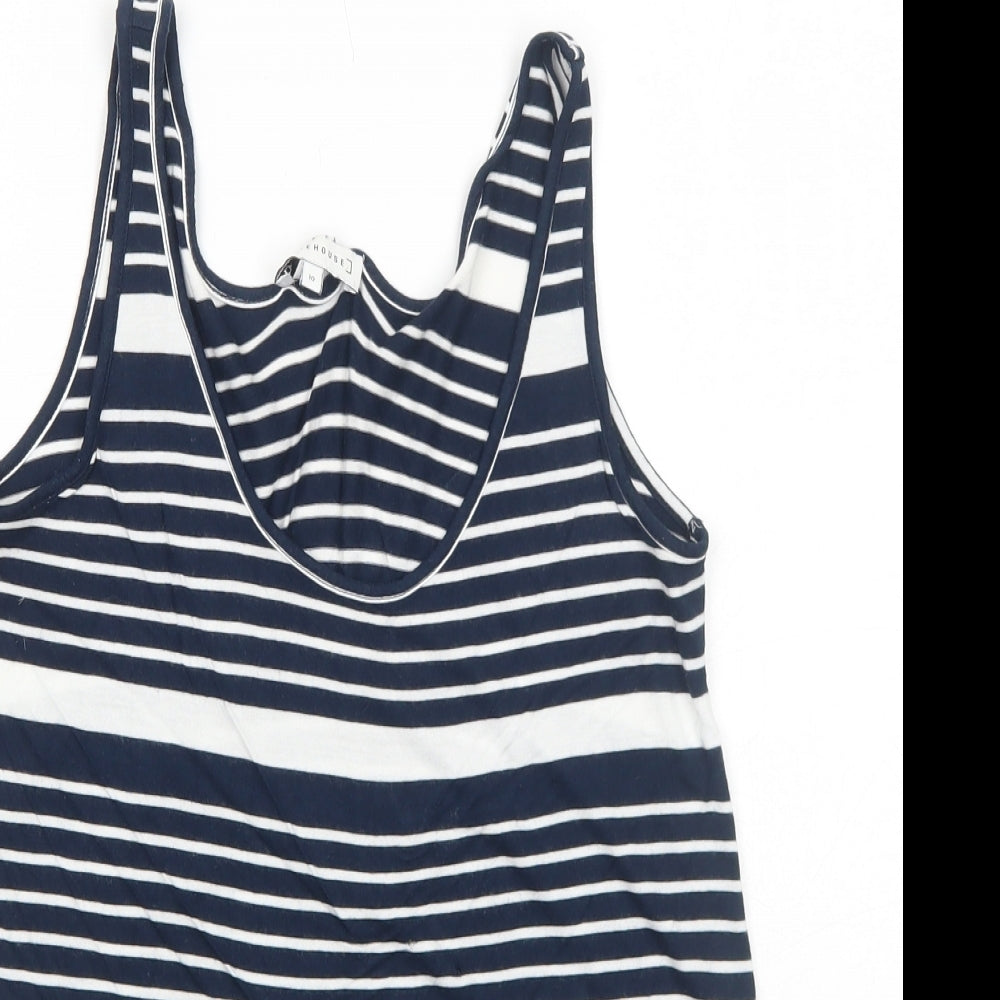 Womens UK Size 10 Warehouse Blue Basic Tank