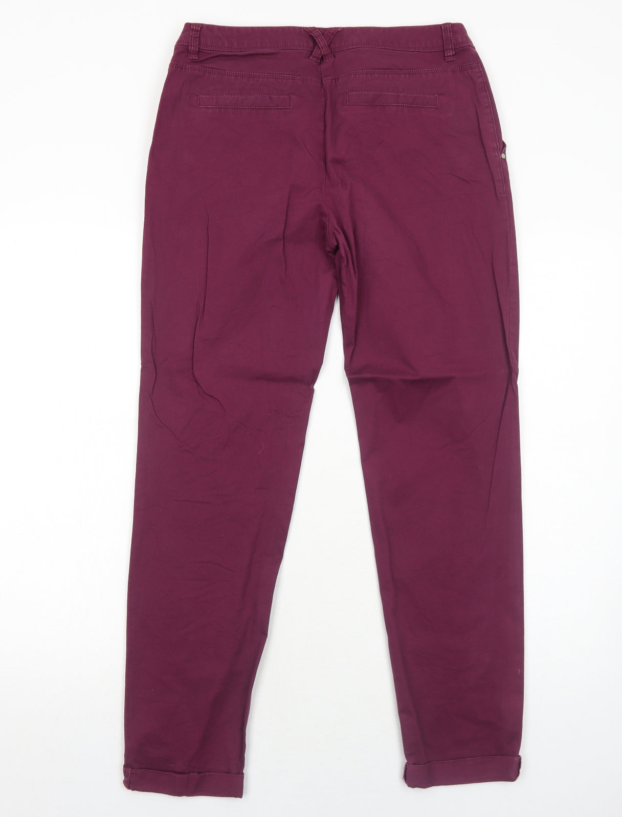 Yessica Womens Purple Cotton Straight Jeans Size 8 Regular Zip