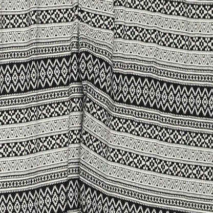 Srishti Womens Black Geometric Cotton Trousers Size M Regular Drawstring