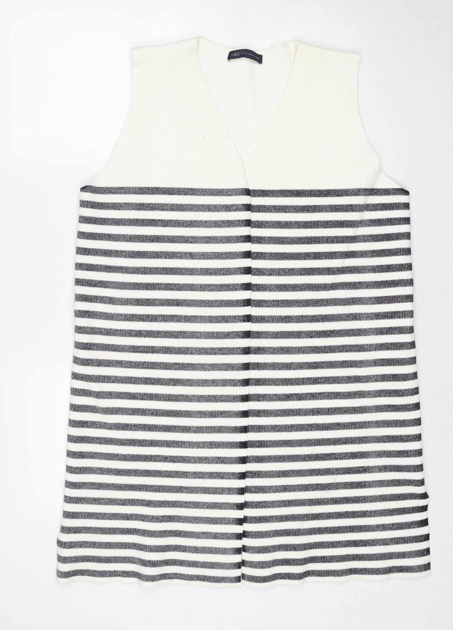 Womens UK Size L Marks and Spencer White Vest Jumper