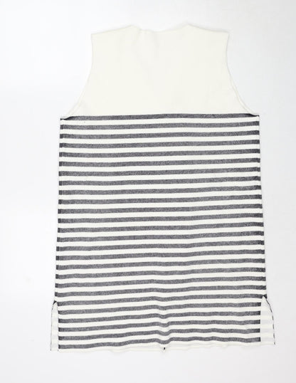 Womens UK Size L Marks and Spencer White Vest Jumper