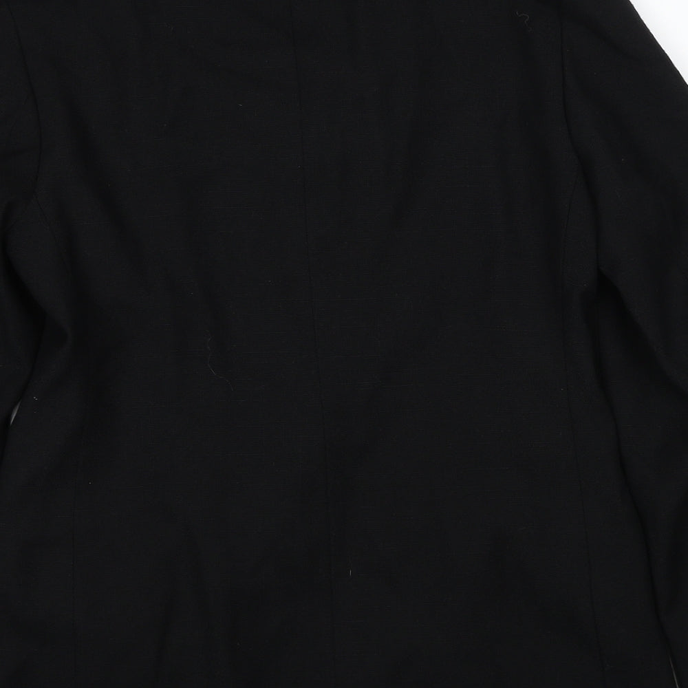 Made in U.K. Womens Black Jacket Blazer Size 12 Button
