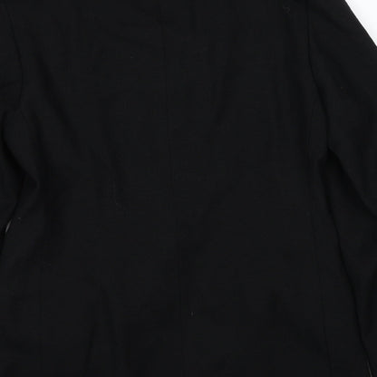 Made in U.K. Womens Black Jacket Blazer Size 12 Button