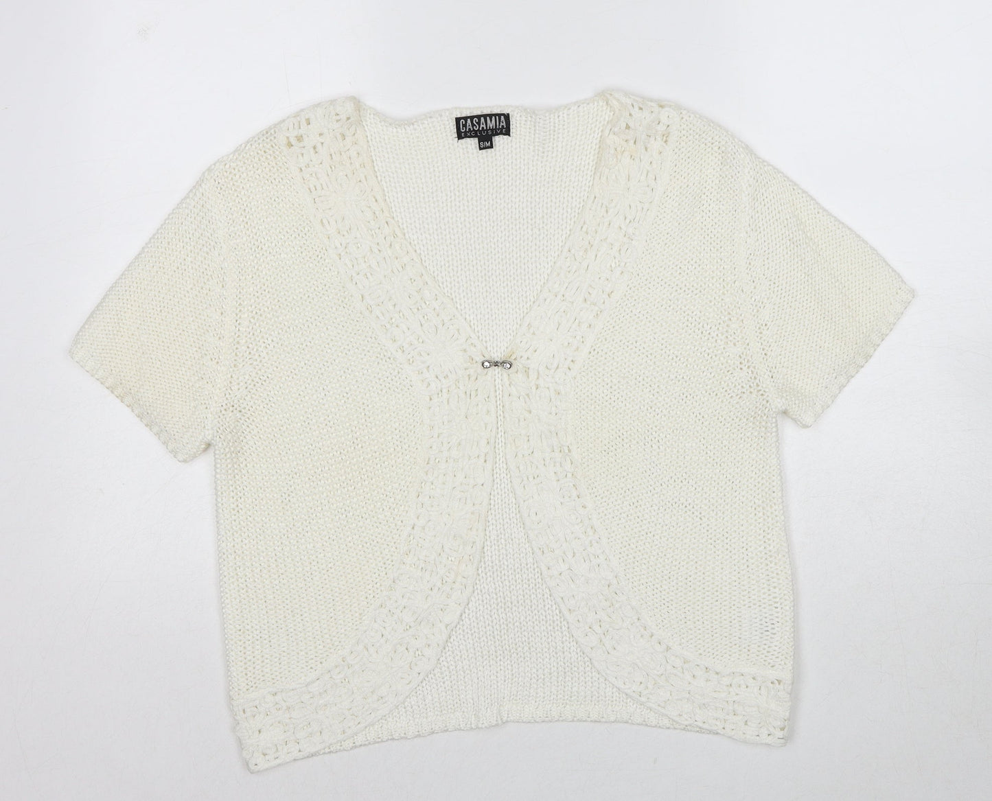 Womens UK Size S Casamia White Cardigan Jumper