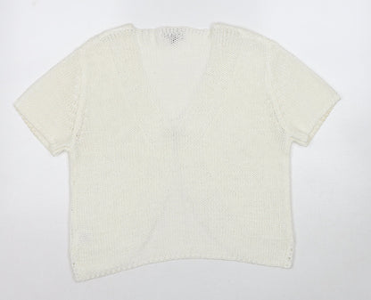Womens UK Size S Casamia White Cardigan Jumper
