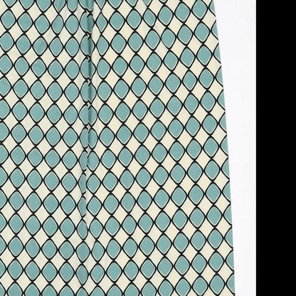 Max Studio Womens Blue Geometric Polyester A-Line Size XL Round Neck Pullover