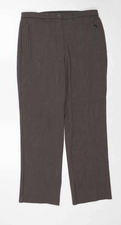 Womens UK Size 12 Marks and Spencer Regular Fit  Beige Trousers