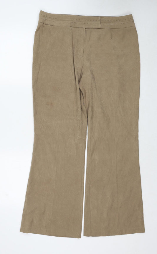 Womens UK Size 16 Sarah Hamilton Regular Fit  Beige Trousers