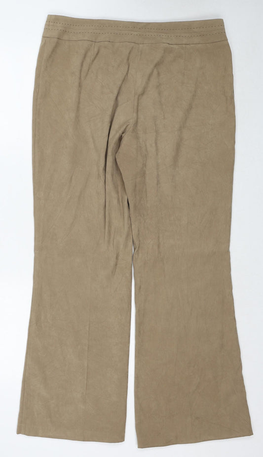 Womens UK Size 16 Sarah Hamilton Regular Fit  Beige Trousers