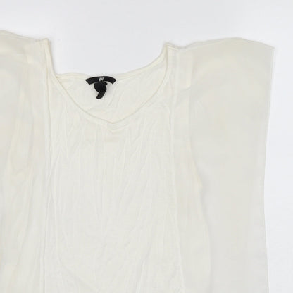 Womens UK Size S H&M White Basic Blouse