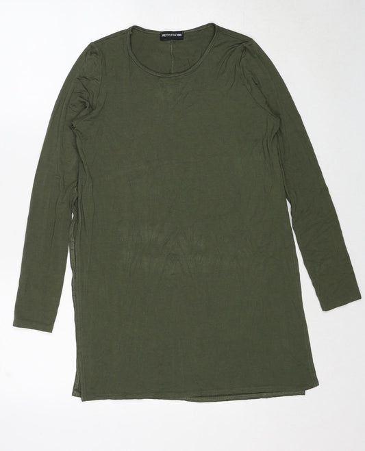 Womens UK Size 8 PRETTYLITTLETHING Green Basic T-Shirt