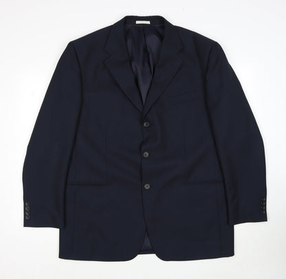 Mens UK Size 44 GreenWoods Regular Blue Suit Jacket