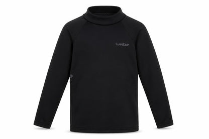 Decathlon Boys Black Polyester Pullover T-Shirt Size 4 Years Mock Neck Pullover