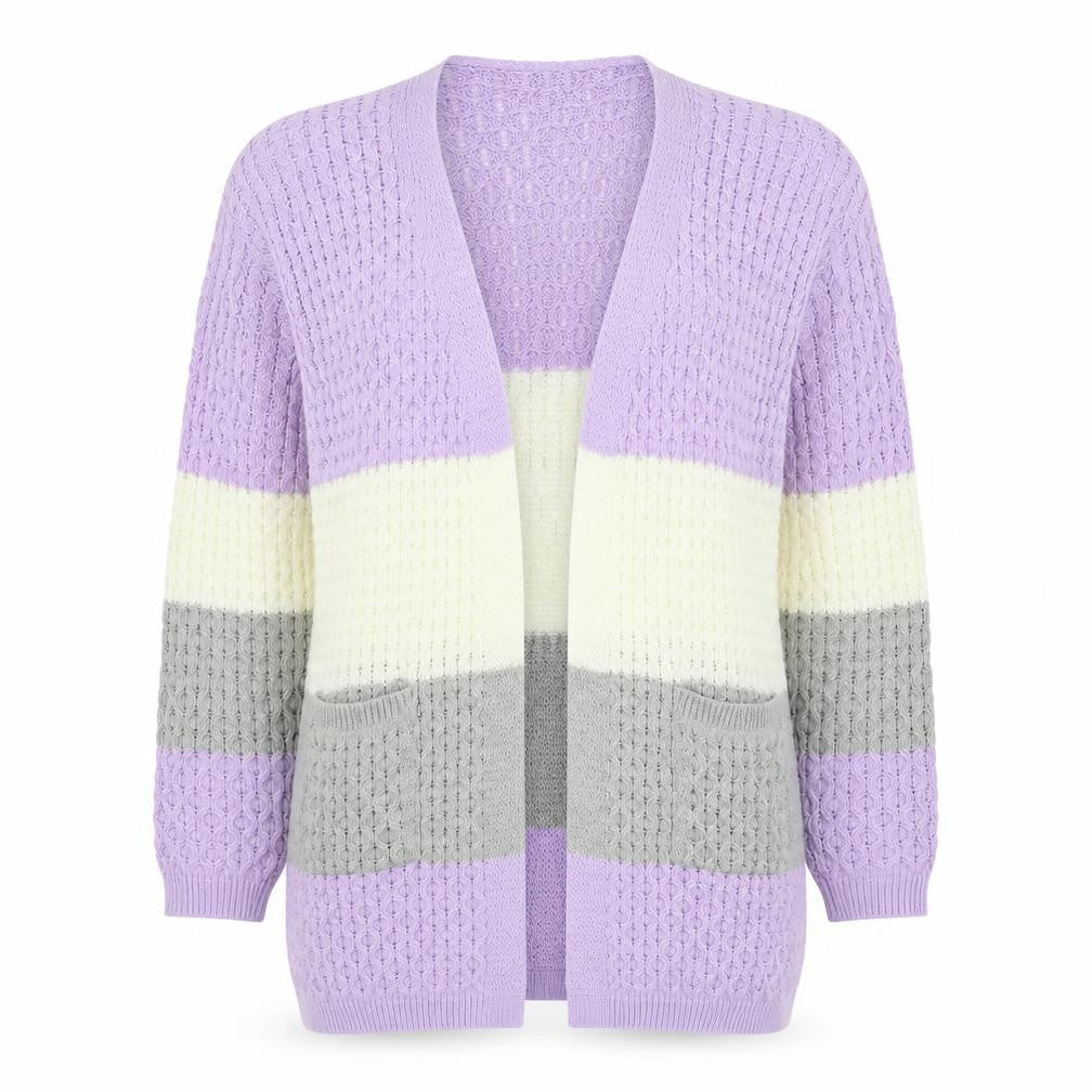 Womens UK Size S PINK Purple Cardigan Jumper