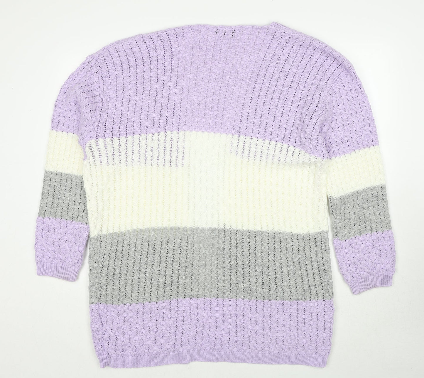 Womens UK Size S PINK Purple Cardigan Jumper