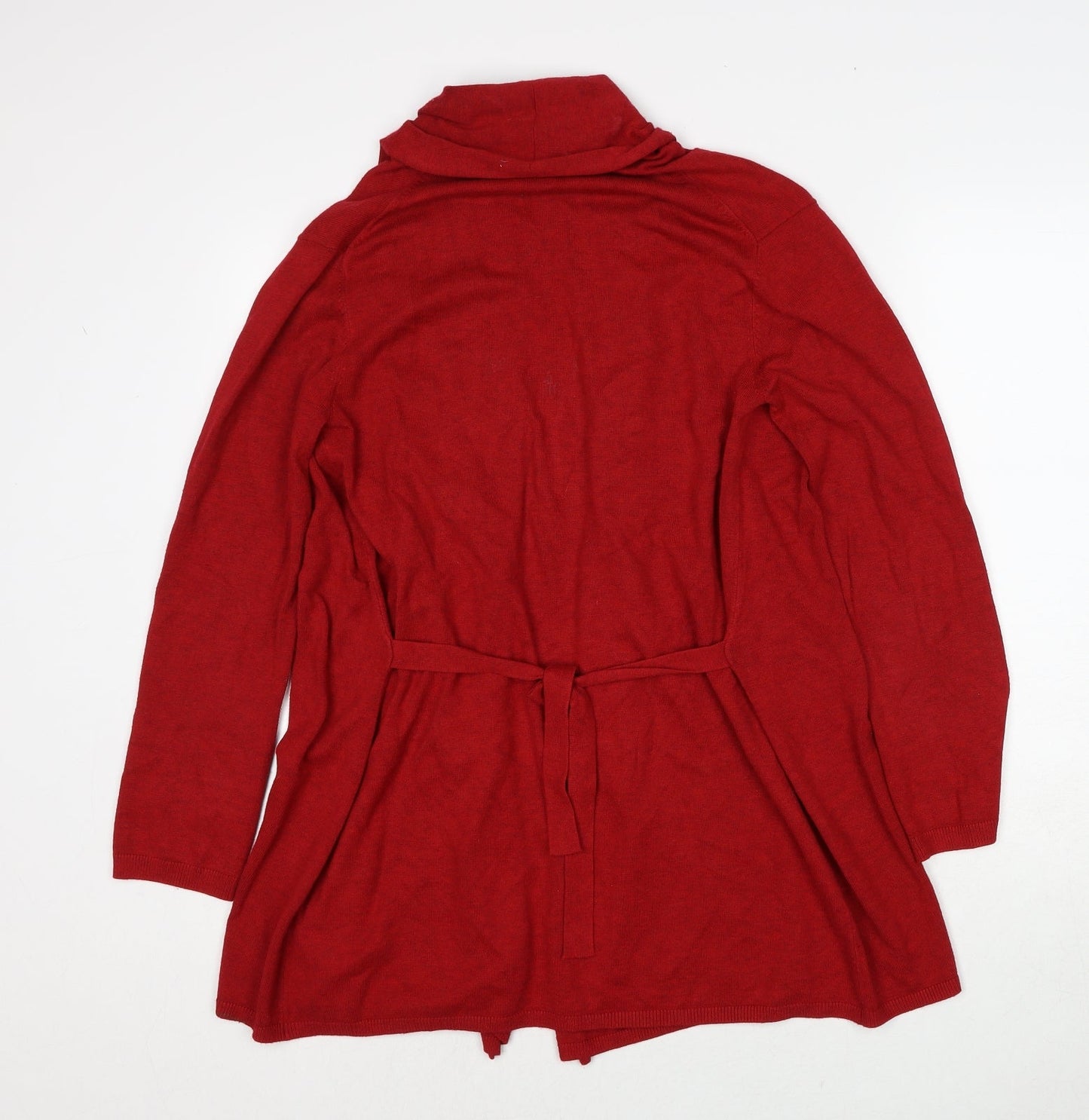 Womens UK Size S Zara Red Cardigan Jumper
