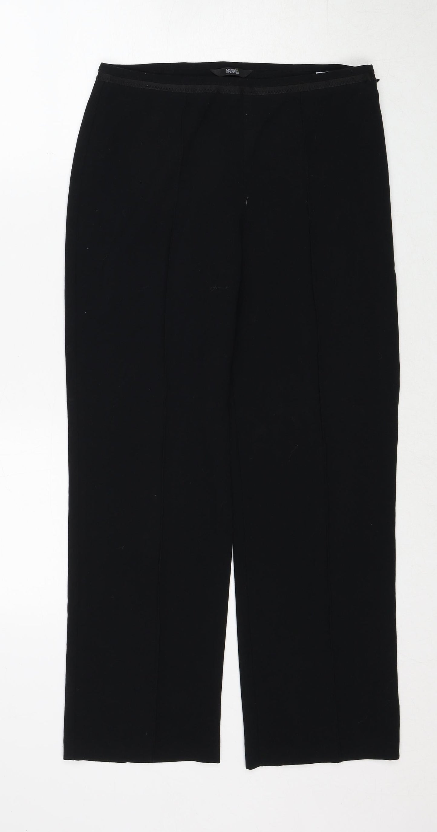 Womens UK Size 8 Marks and Spencer Regular Fit  Black Trousers