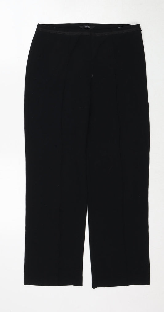 Womens UK Size 8 Marks and Spencer Regular Fit  Black Trousers