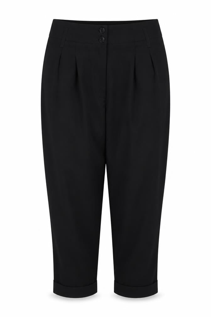Womens UK Size 16 Warehouse Regular Fit  Black Trousers