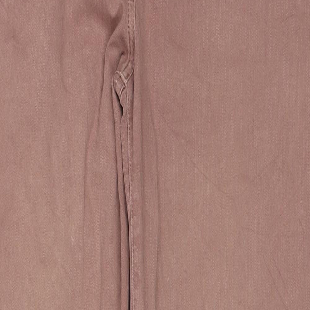 Gerry Weber Womens Pink Cotton Straight Jeans Size 20 Regular Zip