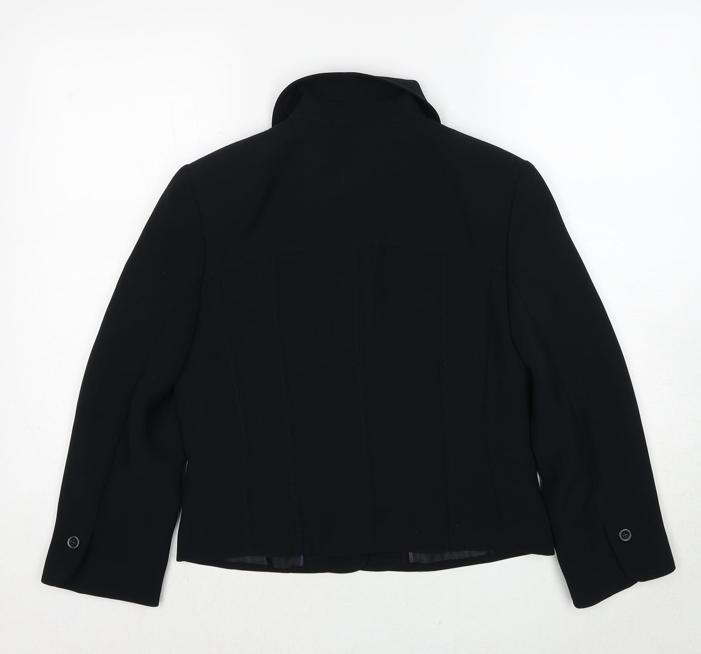 NEXT Womens Black Polyester Jacket Suit Jacket Size 10