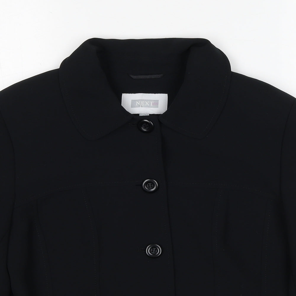 NEXT Womens Black Polyester Jacket Suit Jacket Size 10