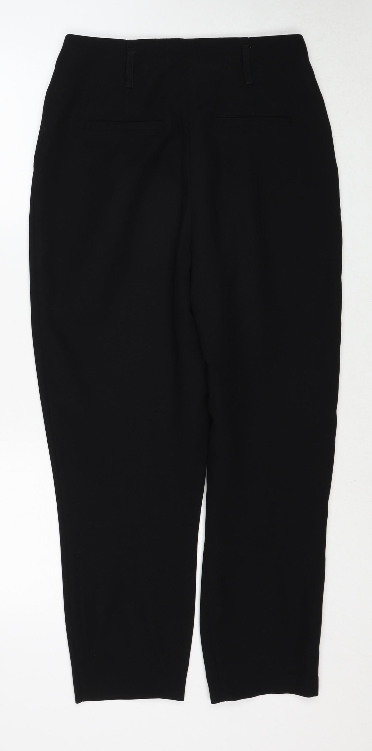 New Look Womens Black Polyester Trousers Size 8 Regular Zip