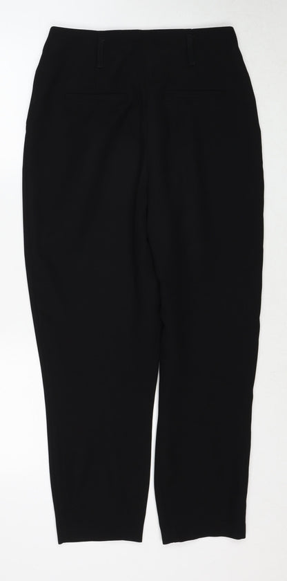 New Look Womens Black Polyester Trousers Size 8 Regular Zip
