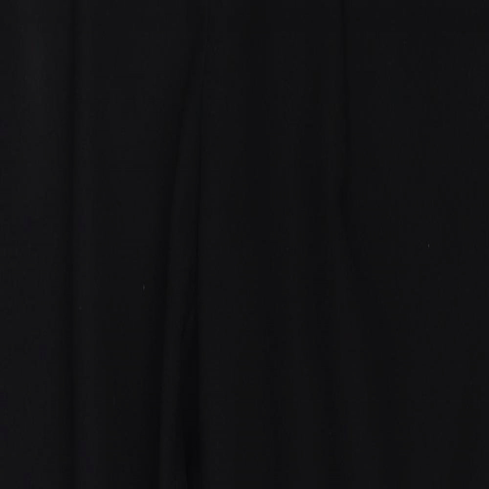 New Look Womens Black Polyester Trousers Size 8 Regular Zip