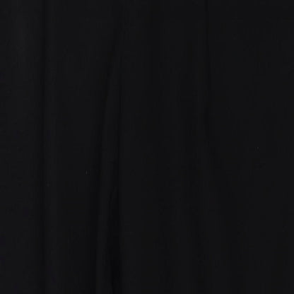 New Look Womens Black Polyester Trousers Size 8 Regular Zip