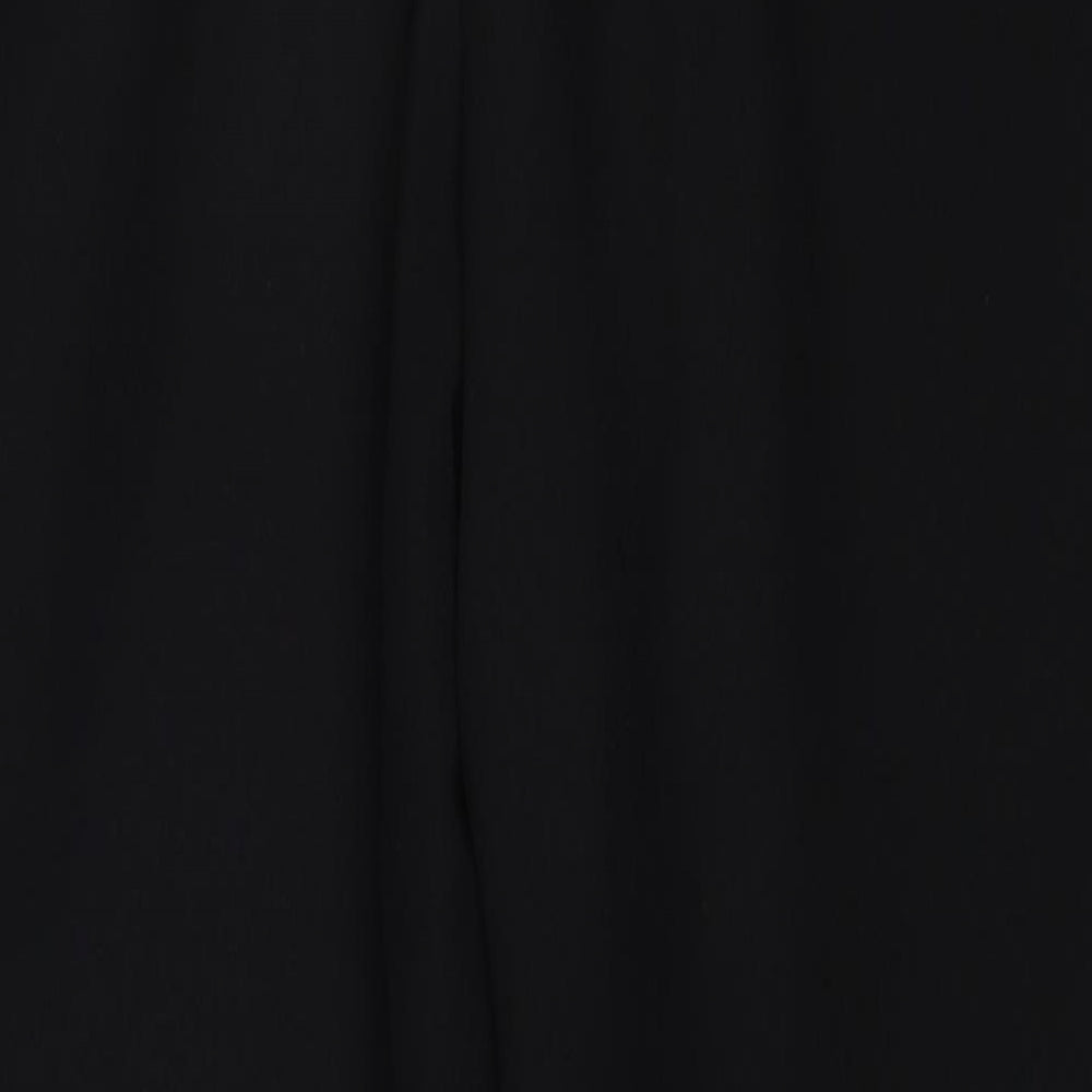New Look Womens Black Polyester Trousers Size 8 Regular Zip