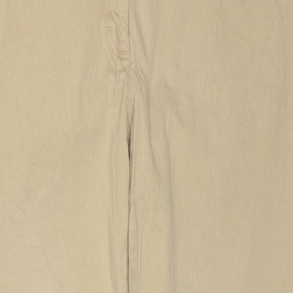 Atelier Womens Beige Cotton Straight Jeans Size 34 in Regular Zip