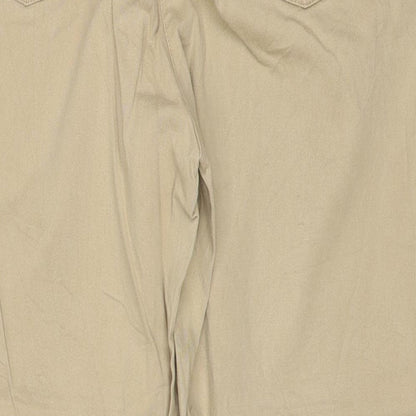 Atelier Womens Beige Cotton Straight Jeans Size 34 in Regular Zip