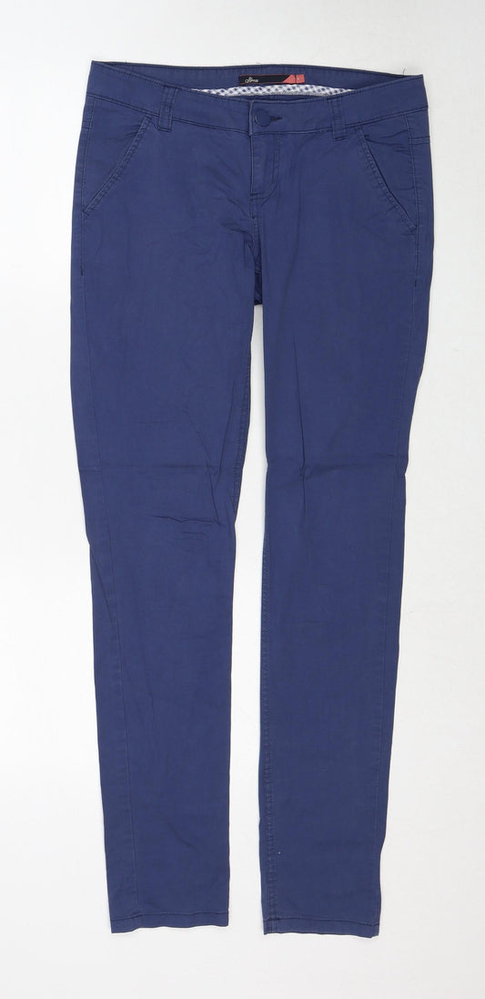 Womens UK Size S House Regular Fit Chino Blue Trousers