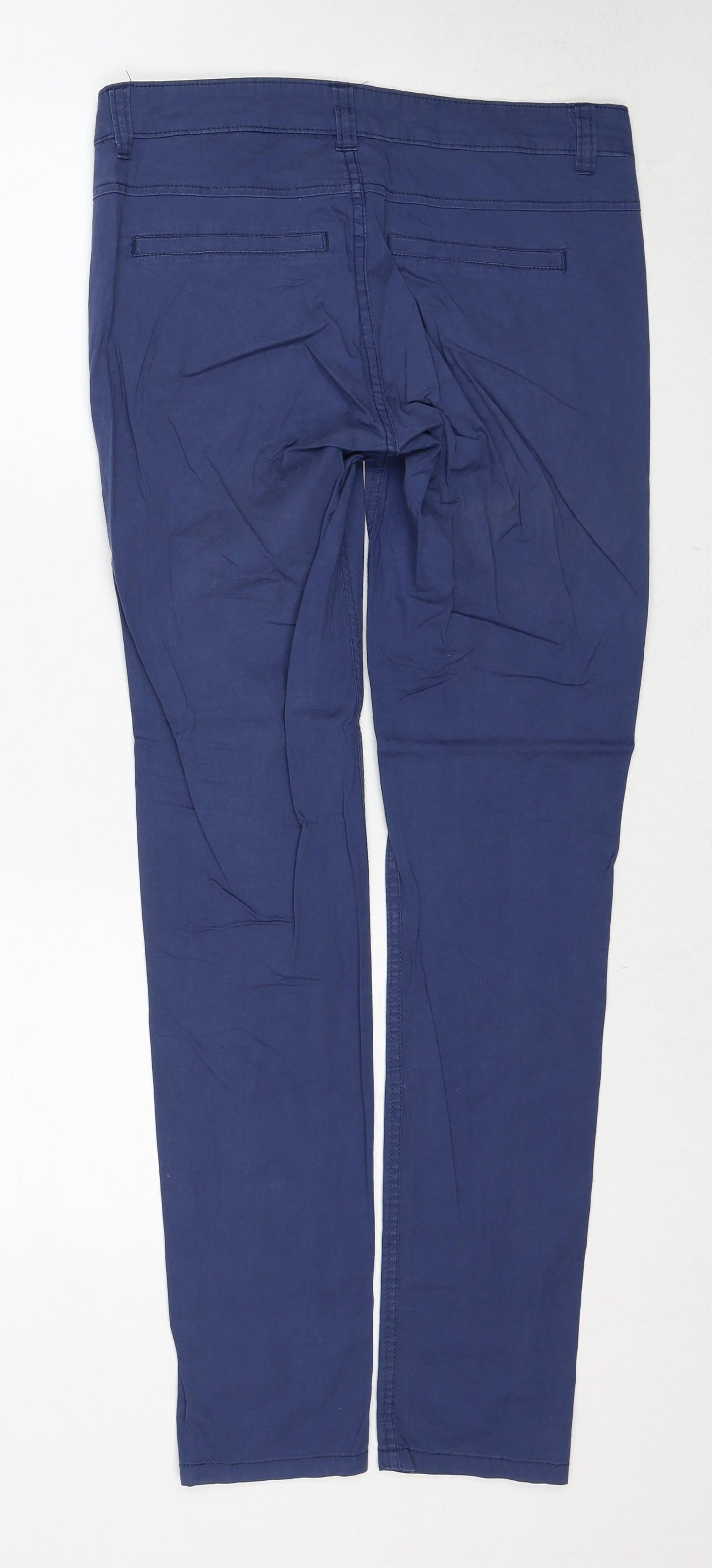 Womens UK Size S House Regular Fit Chino Blue Trousers