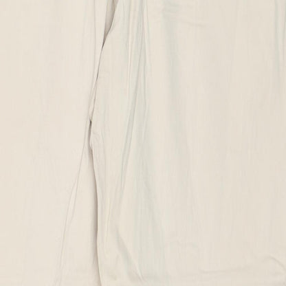 Pioneer Womens Beige Cotton Trousers Size 48 in L29 in Regular Zip