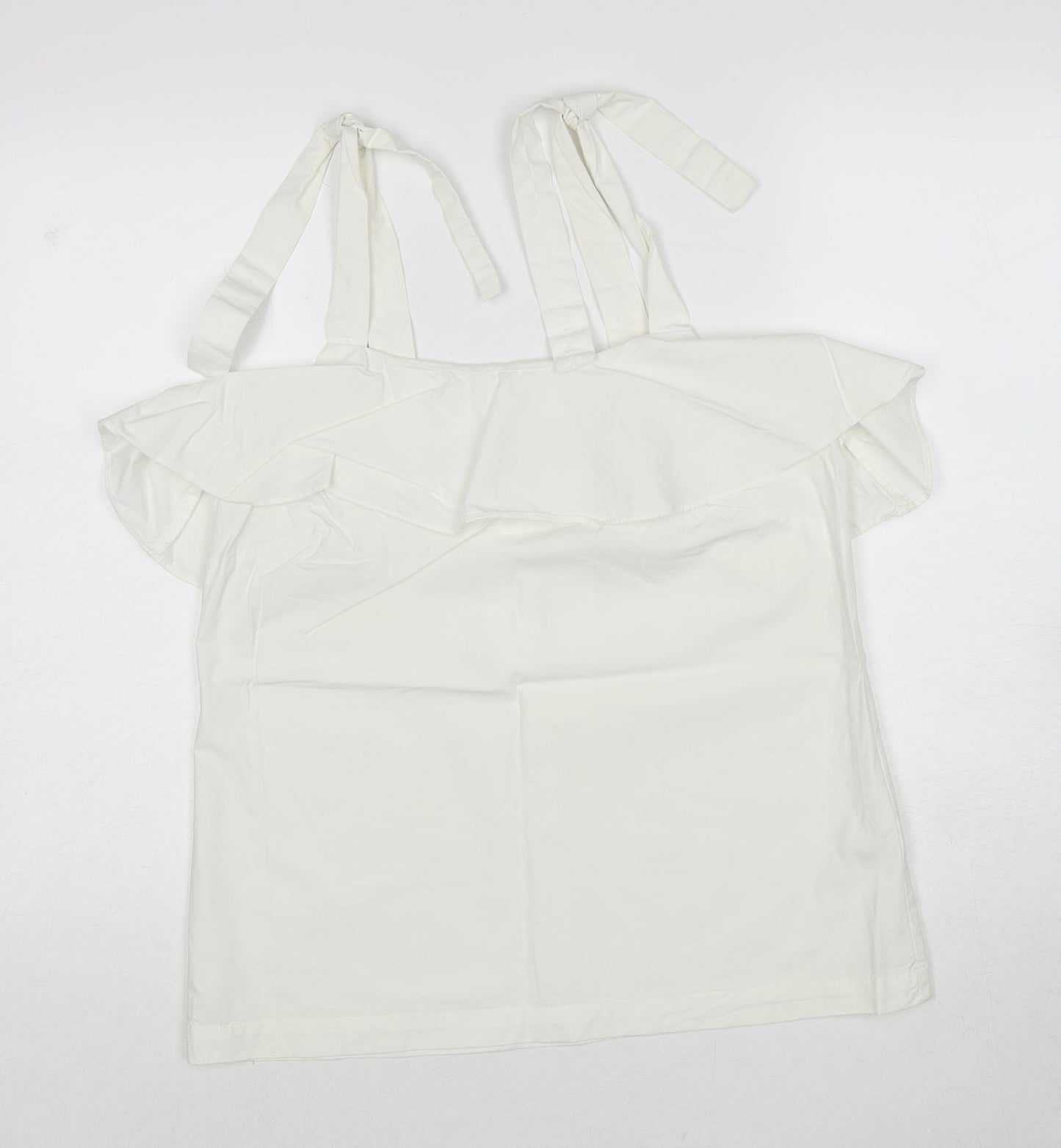 Womens UK Size 12 NEXT White Basic Tank