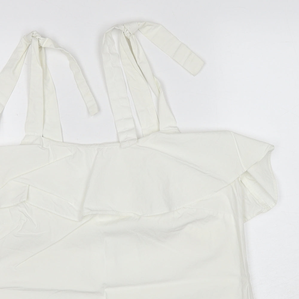 Womens UK Size 12 NEXT White Basic Tank