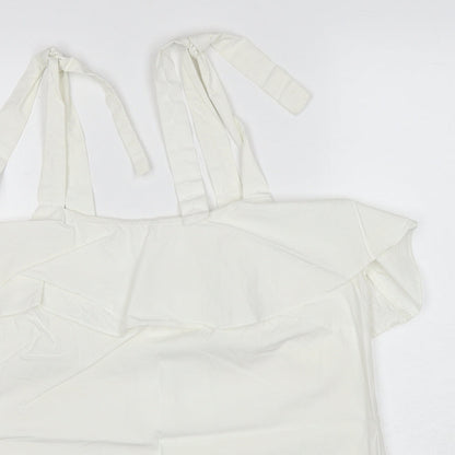 Womens UK Size 12 NEXT White Basic Tank