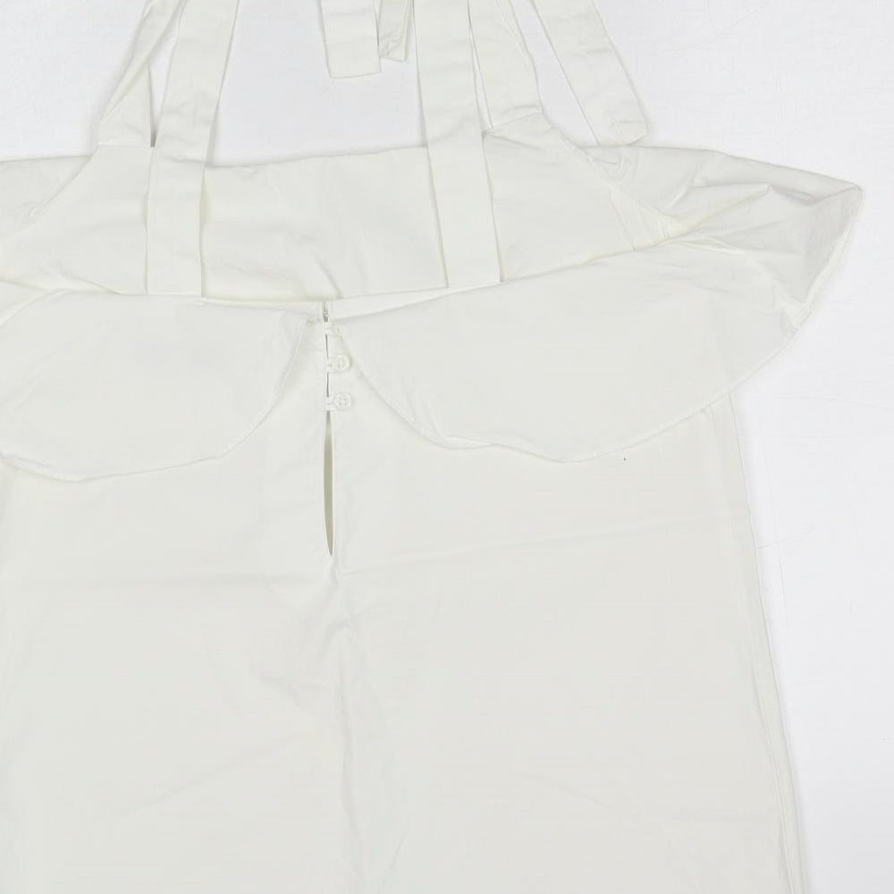Womens UK Size 12 NEXT White Basic Tank