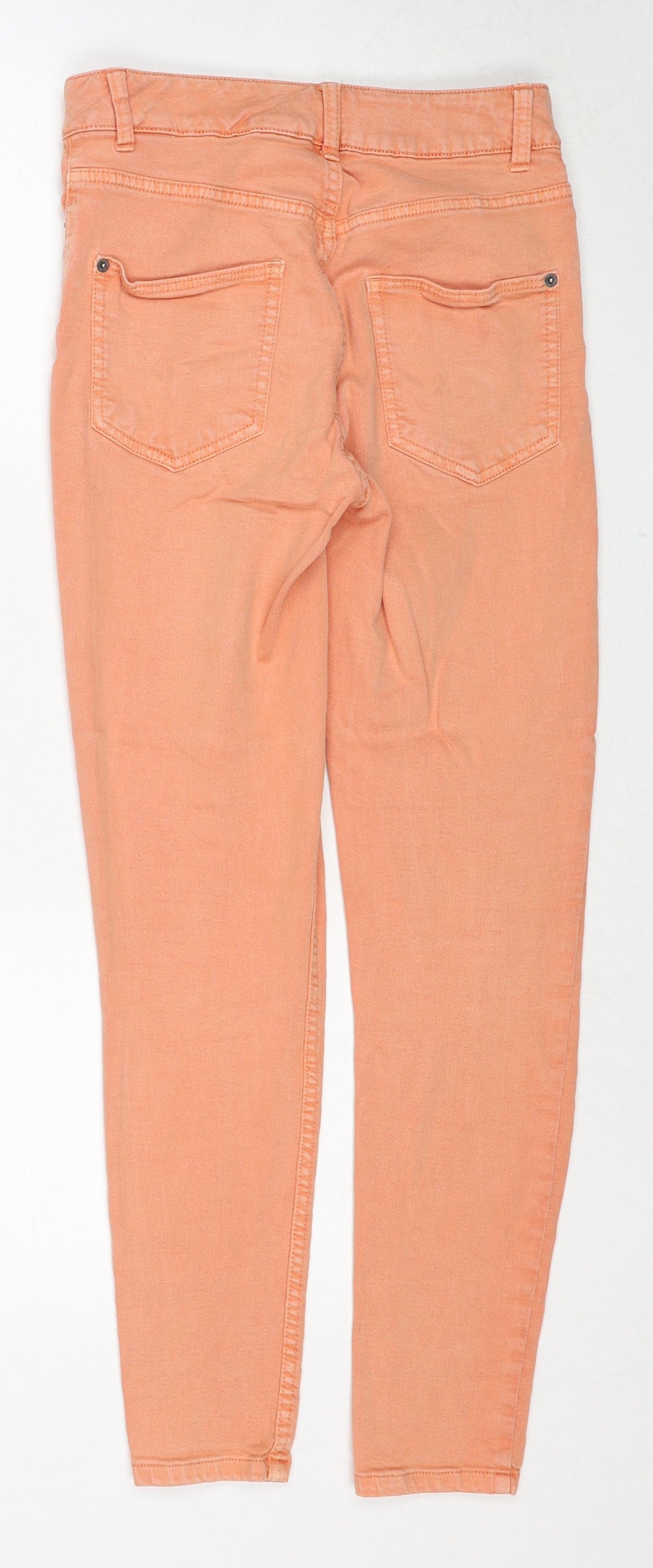 Womens UK Size 8 Marks and Spencer Regular Fit Skinny Orange Jeans