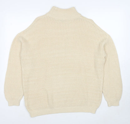 Womens UK Size XS Divided by H&M Beige Pullover Jumper