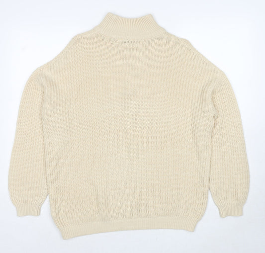 Womens UK Size XS Divided by H&M Beige Pullover Jumper