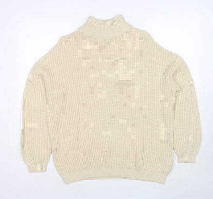 Womens UK Size XS Divided by H&M Beige Pullover Jumper