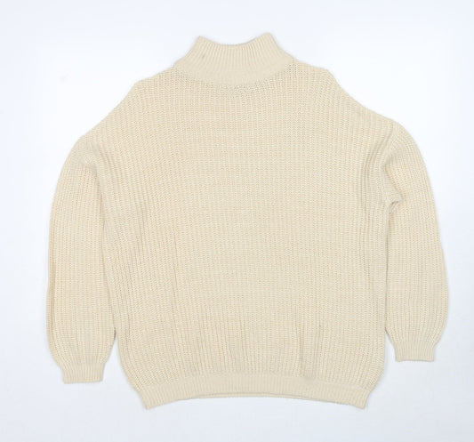 Womens UK Size XS Divided by H&M Beige Pullover Jumper