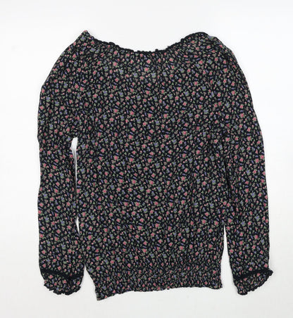 Womens UK Size 10 H&M Black Basic Blouse